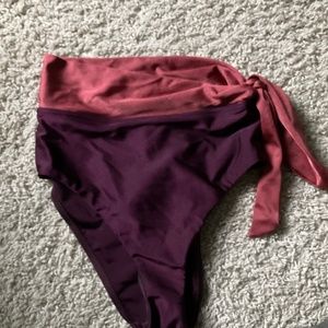 ZIMMERMANN ROSA COLORBLOCK BIKINI BOTTOM HIGH WAIST . Size: 1AU (4-6US).